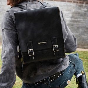 Dr. Marten - BLACK Leather Box Backpack